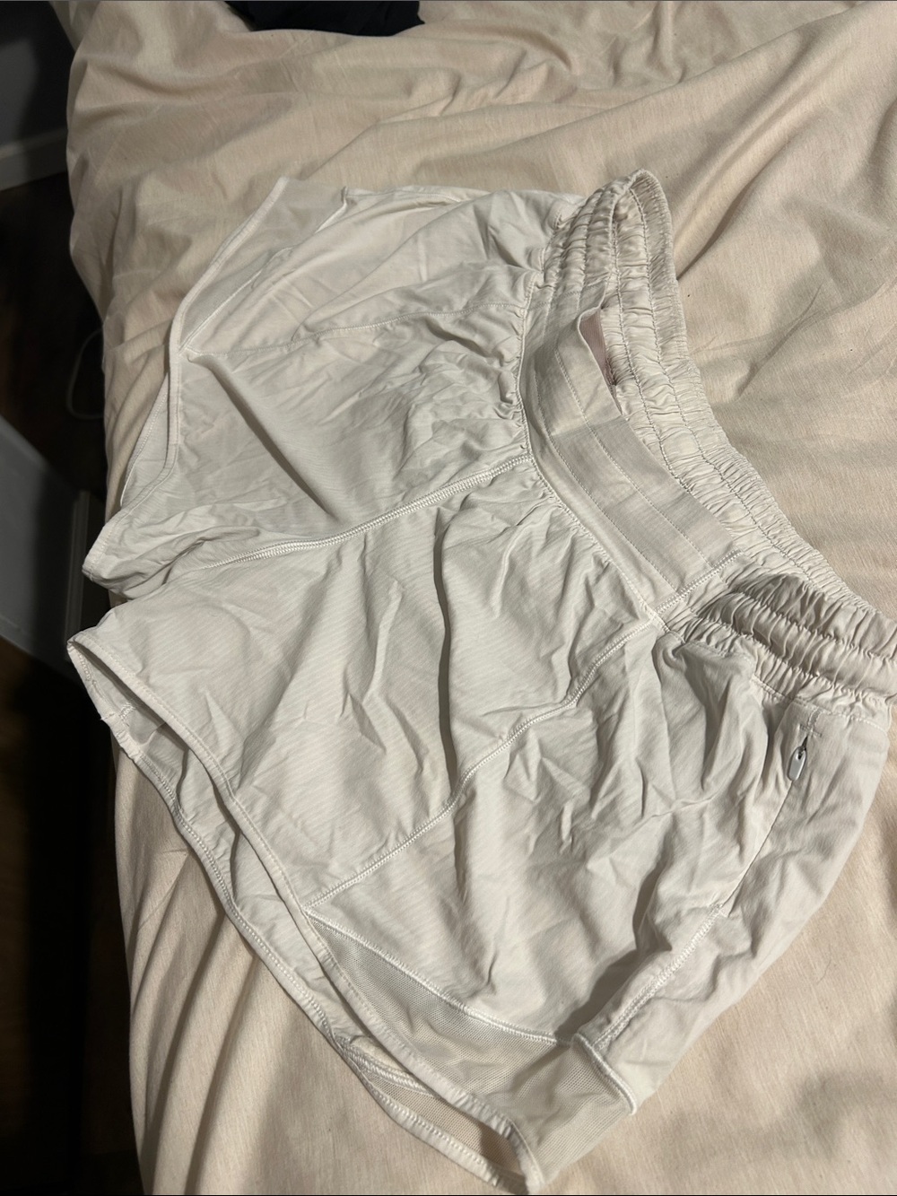 Lululemon White Athletic Shorts